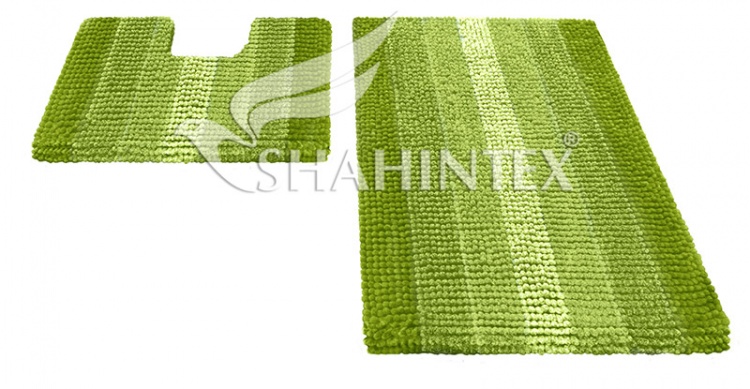 SHAHINTEX MULTIMAKARON bathroom mats, 60*90+60*50 green