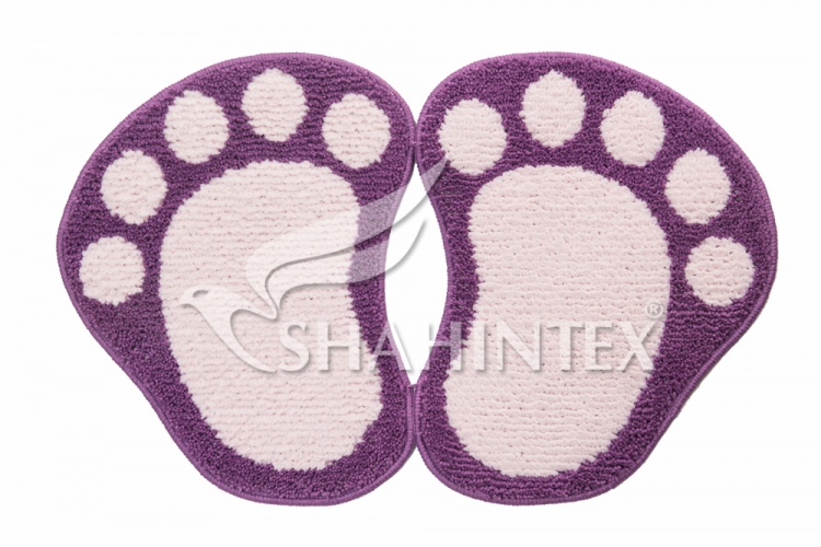 SHAHINTEX PAWS MICROFIBER mat divided 50*80 purple 61