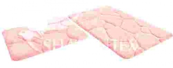 SHAHINTEX РREMIUM bathroom mats, 60*100+60*50 pink 64