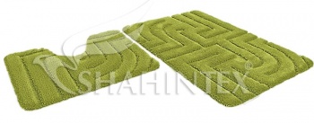 SHAHINTEX РREMIUM bathroom mats, 60*100+60*50 light-green 58