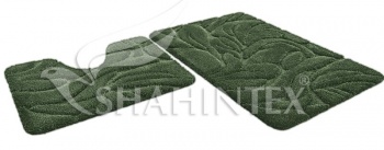 SHAHINTEX РREMIUM bathroom mats, 60*100+60*50 green 52