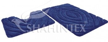 SHAHINTEX РREMIUM bathroom mats, 60*100+60*50 blue 56