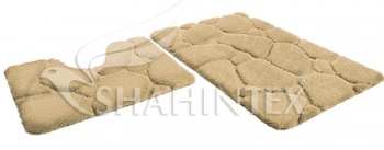 SHAHINTEX РREMIUM bathroom mats, 60*100+60*50 biscuit 7