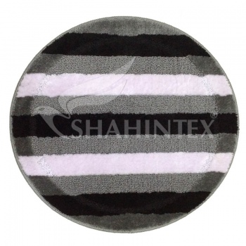 SHAHINTEX РР MIX LUX bathroom mat, Ø 66 gray