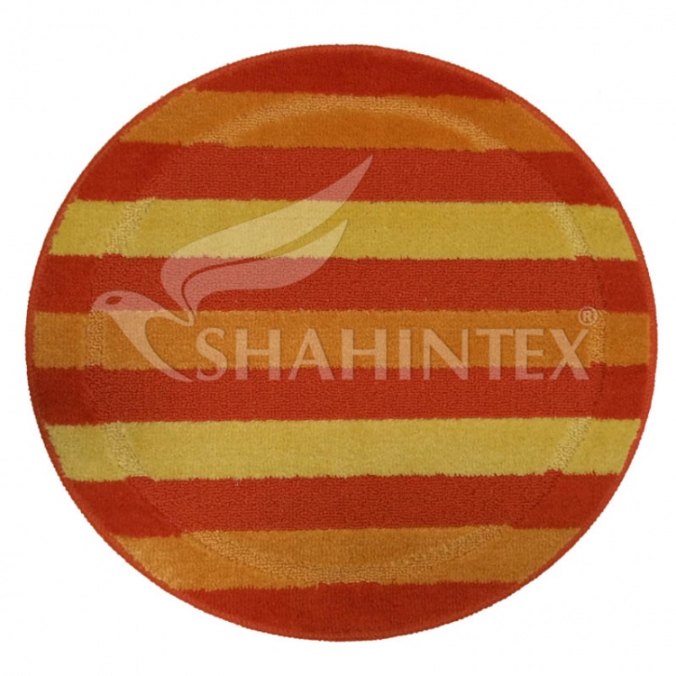 SHAHINTEX РР MIX LUX bathroom mat, Ø 66 orange