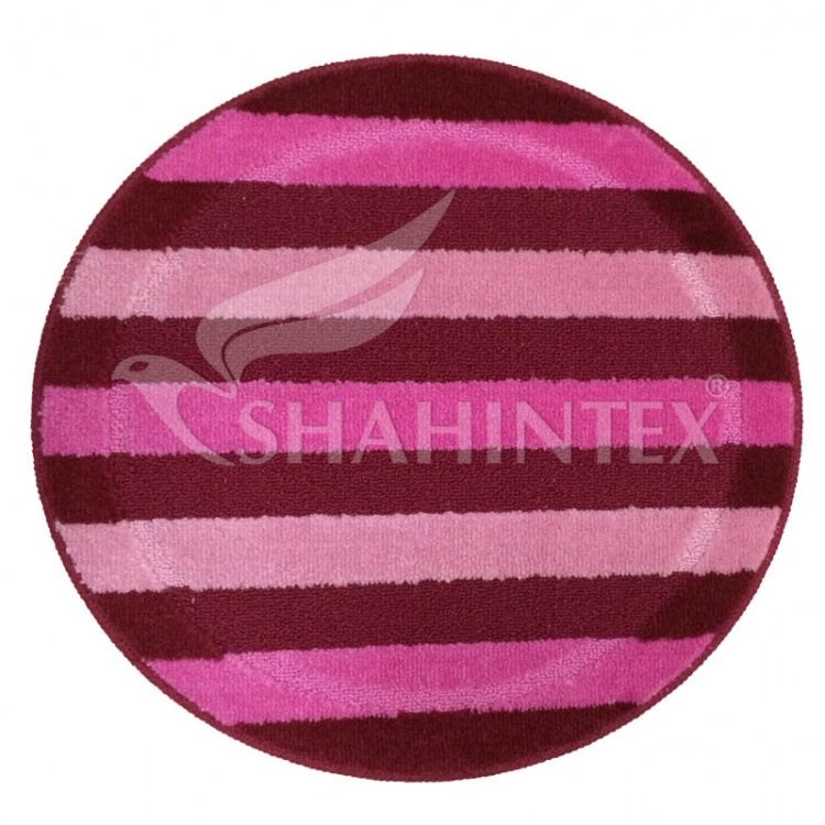SHAHINTEX РР MIX LUX bathroom mat, Ø 66 vinous