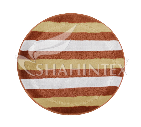 SHAHINTEX РР MIX LUX bathroom mat, Ø 66 brick