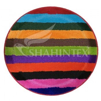 SHAHINTEX РР MIX LUX bathroom mat, Ø 66 rainbow
