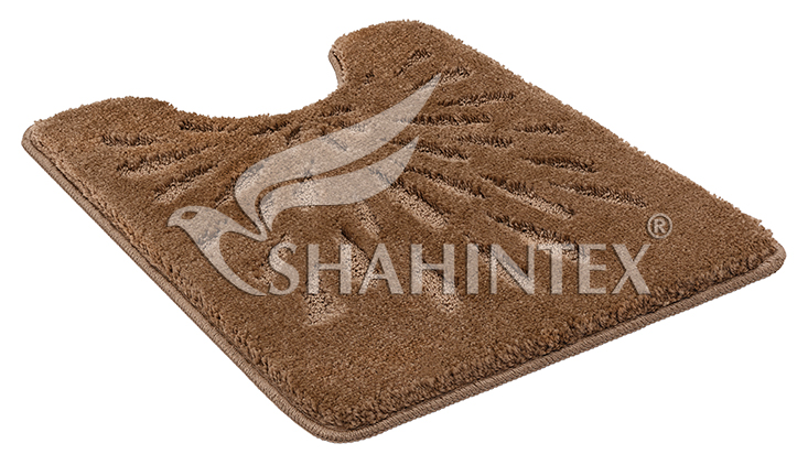 SHAHINTEX РР LUX toilet room mat, 50*60 coffe and milk 55