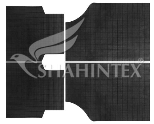 SHAHINTEX universal car mats, 65*45 (2 items)+43*43 (2 items)