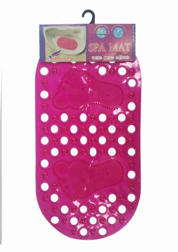 Massage anti-slip bathroom mat, 66*33 cm pink