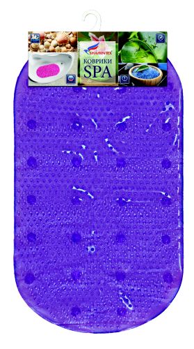 Anti-slip bathroom mat RAIN, 68*38 purple