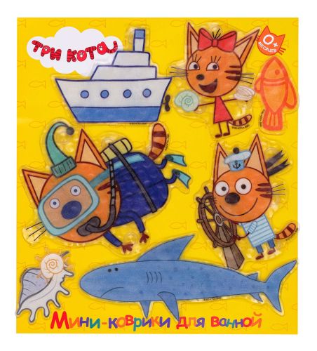 THREE CATS mini-mats with sucking cups, №6, 33*35