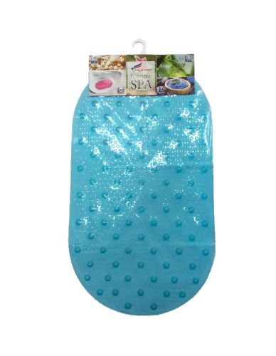 Anti-slip bathroom mat RAIN, 68*38 light-blue
