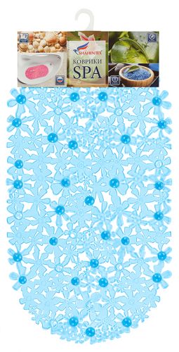 MOSAIC anti-slip bathroom mat, 67*38 blue
