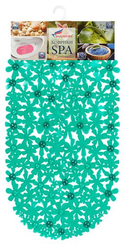 MOSAIC anti-slip bathroom mat, 67*38 blue