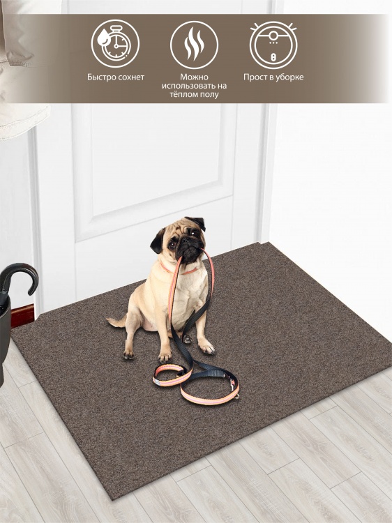 Absorbing anti-slip mat icarpet PRACTIC 60x90 gray